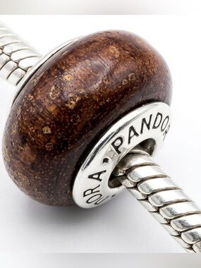 Authentic Pandora Muirapiranga Exotic Wood Charm 790704 Rare